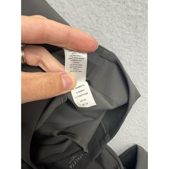 Athleta Madison Moto Tight Leggings Womens 6 Gray Stretch Side Zip Ribbed Pant - Picture 5 of 6